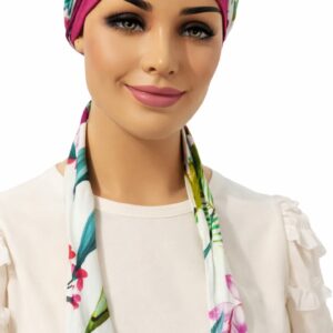 Turban , chusta po chemii Lena w kolorze  jasnej zieleni