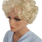 Peruka 712-88, blond krótkie loki styl MM-New