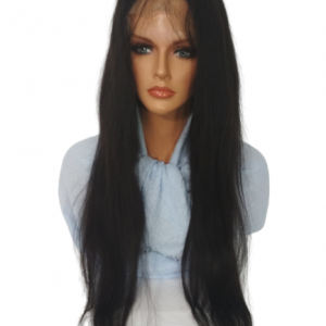 Peruka naturalna Chi Lace Merlin 80 cm Long , czarny kolor -1b,  Wig by Nessaja