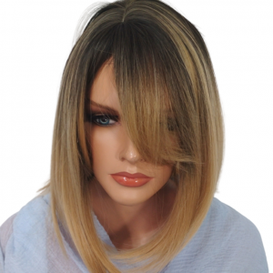 Peruka La Tiga, long bob- termowłos - carmel/coffe