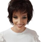 Krótka peruka z grzywka click w kolorze espresso mix / Ellen Wille