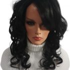 Peruka kręcone włosy z grzywką , półdługa-Violetta lace / termowłos , loki black