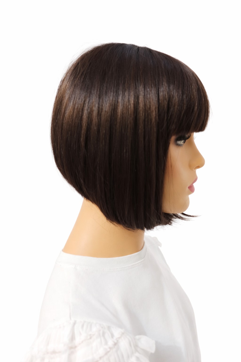 Peruka bob z grzywką 763-słodki  czekoladowy mix-30cm