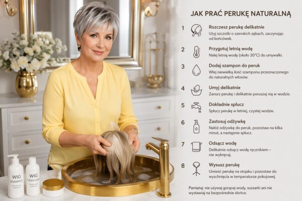 Peruka naturalna z grzywką Firenze HH 4/6 + inne kolory Peruka naturalna z grzywką Firenze HH 4/6 + inne kolory