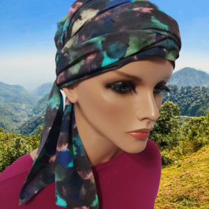 turban z chusty Lara W-288 wielokolorowy