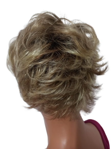 Krótka peruka z grzywką  blond ombre 14-88+8/Gisela Mayer/DR