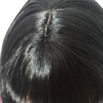 peruka długa z grzywką Tamara  72cm w kolorze czarnym