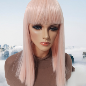 Peruka długa z grzywką Charlenne / baby pink termohair lux-47cm Peruka długa z grzywką Charlenne / baby pink termohair lux-47cm