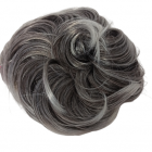 dopinany kok na gumce 18c-t2-1001c sól i pieprz -odcień siwego ciemnego-XXL