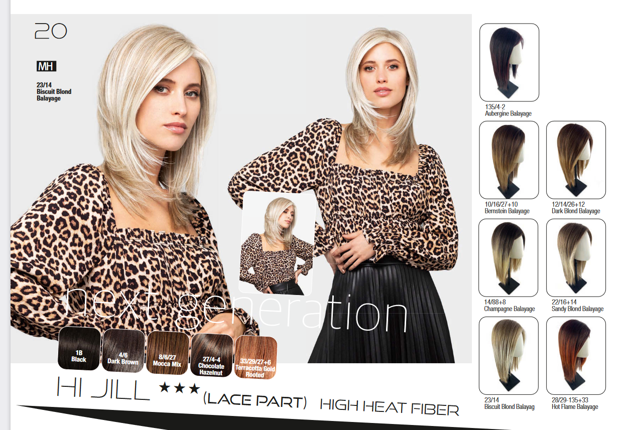 Długa peruka bez grzywki hi Jil lace part by Gisela Mayer 23/14 biscuit blond balayage + kolory