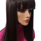 Peruka długa z grzywką , włosy proste 47cm  -cappucino +kolory