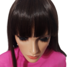 Peruka długa z grzywką , włosy proste 47cm  -cappucino +kolory