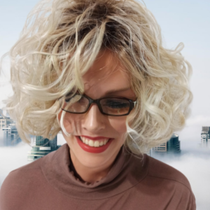 Peruka kręcona z grzywką 633-14/88+8 w stylu mokrej włoszki