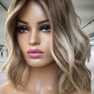 Peruka naturalna shagy  bob bez grzywki lace part -Sylvia -613-10-8 by Nessaja