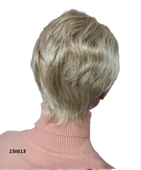 Krótka peruka z grzywką Sewen T blond mix i kolory