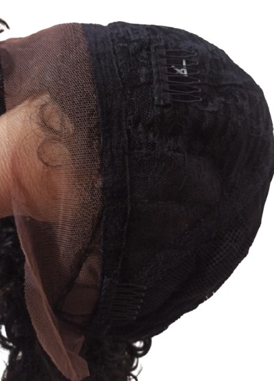 Peruka afro loki lace front Sisi -2 czarny kolor z odcieniem kawy palonej / 38cm Peruka afro loki lace front Sisi -2 czarny kolor z odcieniem kawy palonej / 38cm