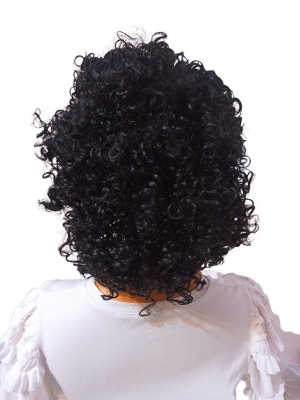 Peruka afro loki lace front Sisi -1b czarny kolor  / 38cm