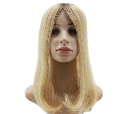Dopinka , topper , półperuka  naturalne włosy Middel by Nessaja  light blonde  - 100 Human Hair - 45 cm 15cm* 15 cm