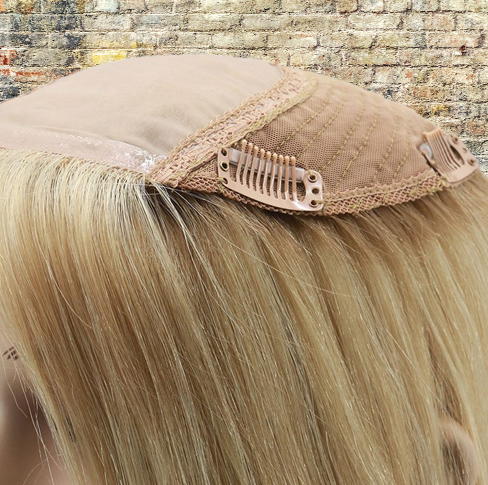 Dopinka , topper , półperuka  naturalne włosy Middel by Nessaja  light blonde  - 100 Human Hair - 45 cm 15cm* 15 cm