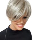 Krótka peruka z asymetryczna grzywką clic  silver blond  by Gisela Mayer