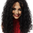 Długa peruka bez grzywki mokra włoszka Dolce Georgina / black Długa peruka bez grzywki mokra włoszka Dolce Georgina / black
