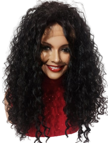Długa peruka bez grzywki mokra włoszka Dolce Georgina / black Długa peruka bez grzywki mokra włoszka Dolce Georgina / black