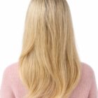 Długa peruka z grzywką na mikroskórze, Spotlight mono lace -jasny blond z efektem odrostu