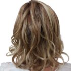 Peruka Cherfull bob long / termowłos  jasny blond z efektem odrostu