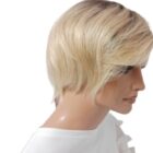 Peruka naturalna krótka  z grzywką Rotterdam  w kolorze jasnego mix blondu z odrostem