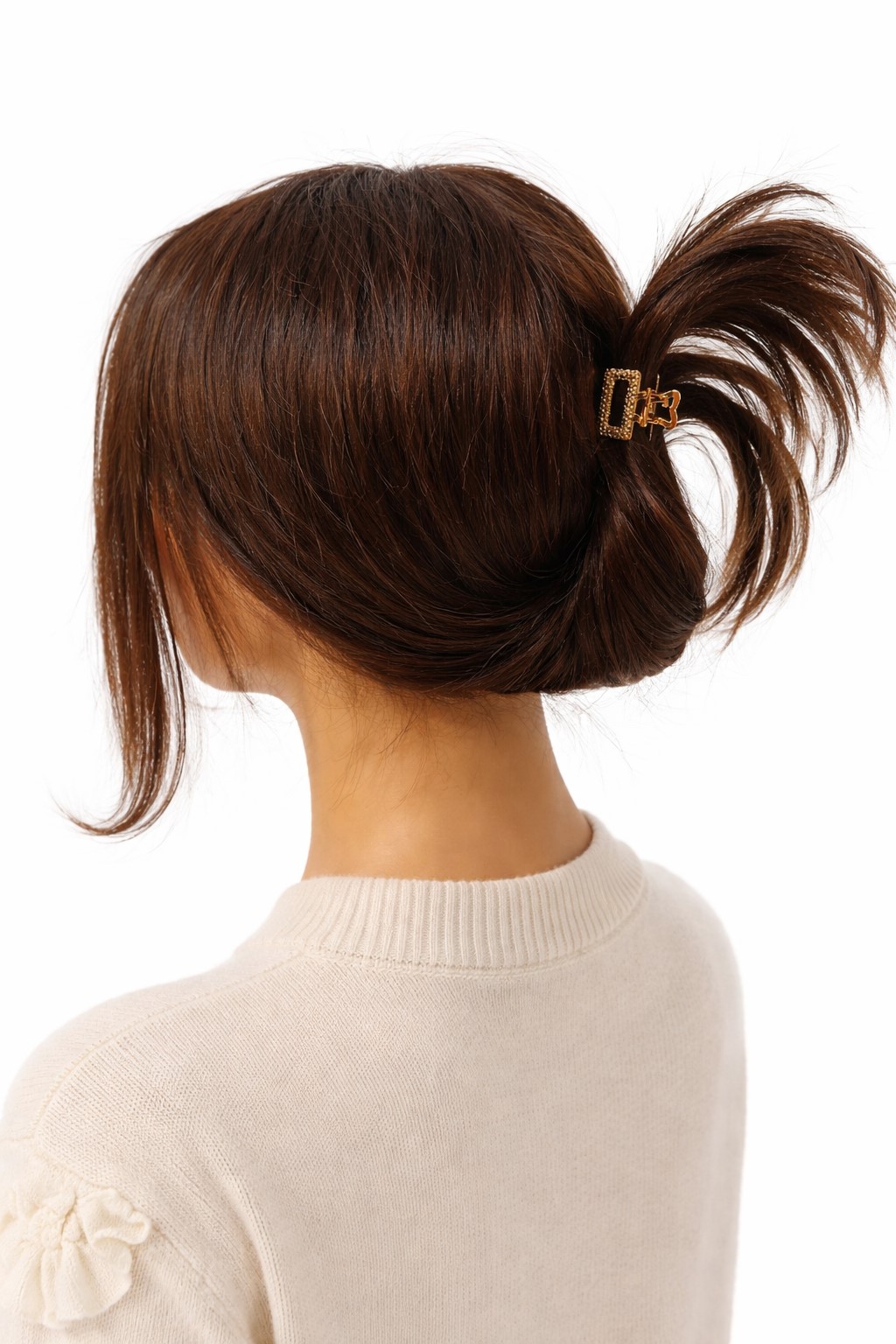 Peruka naturalna długa bez grzywki Symphaty HH mono lace deluxe  w kolorze brązowym L 6-small-50cm