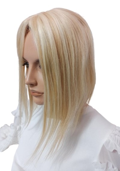 Topper, dopinka , tupet naturalny  Madrid mono part  - blonde mix 35cm