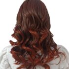 Peruka falowana Olla z grzywką , półdługa 50cm  w kolorze sangria mix + inne kolory jak naturalna