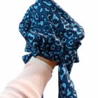 Turban z chusty po chemii Felicja new-T-394  odcienie niebieskiego / Premium Turbans