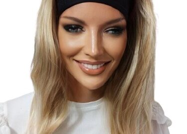 Peruka długa bez grzywki na stałej opasce słowiański blond mix  WG201-HA-15t613+ kolory 50cm