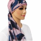 Turban Beata 10/013 w odcieniu różu z  granatem kolekcja Premium  Turbans