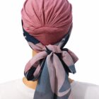 Turban Beata 10/013 w odcieniu różu z  granatem kolekcja Premium  Turbans