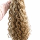 Długa falowana dopinka/treska 85642 w kolorze kasztanowym 60cm + kolory / 63cm