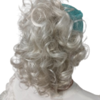 Dopinka syntetyczna kręcona w kolorze siwym 60