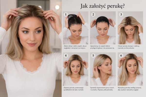 Krótka peruka z grzywką Abelia na mikroskórze 101/60 perłowy siwy Krótka peruka z grzywką Abelia na mikroskórze 101/60 perłowy siwy
