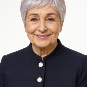 Krótka peruka z grzywką  Abelia na mikroskórze 101/60  perłowy siwy