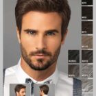 Peruka męska Stylish Cut lace   ciemny brąz + kolory