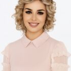 Peruka kręcona na mikroskórze Lillipop  w kolorze blond z odrostem 14/88/8r -30cm