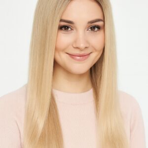 Peruka  naturalna długa bez grzywki Angel  deluxe blondcreme rooted -53cm/ M