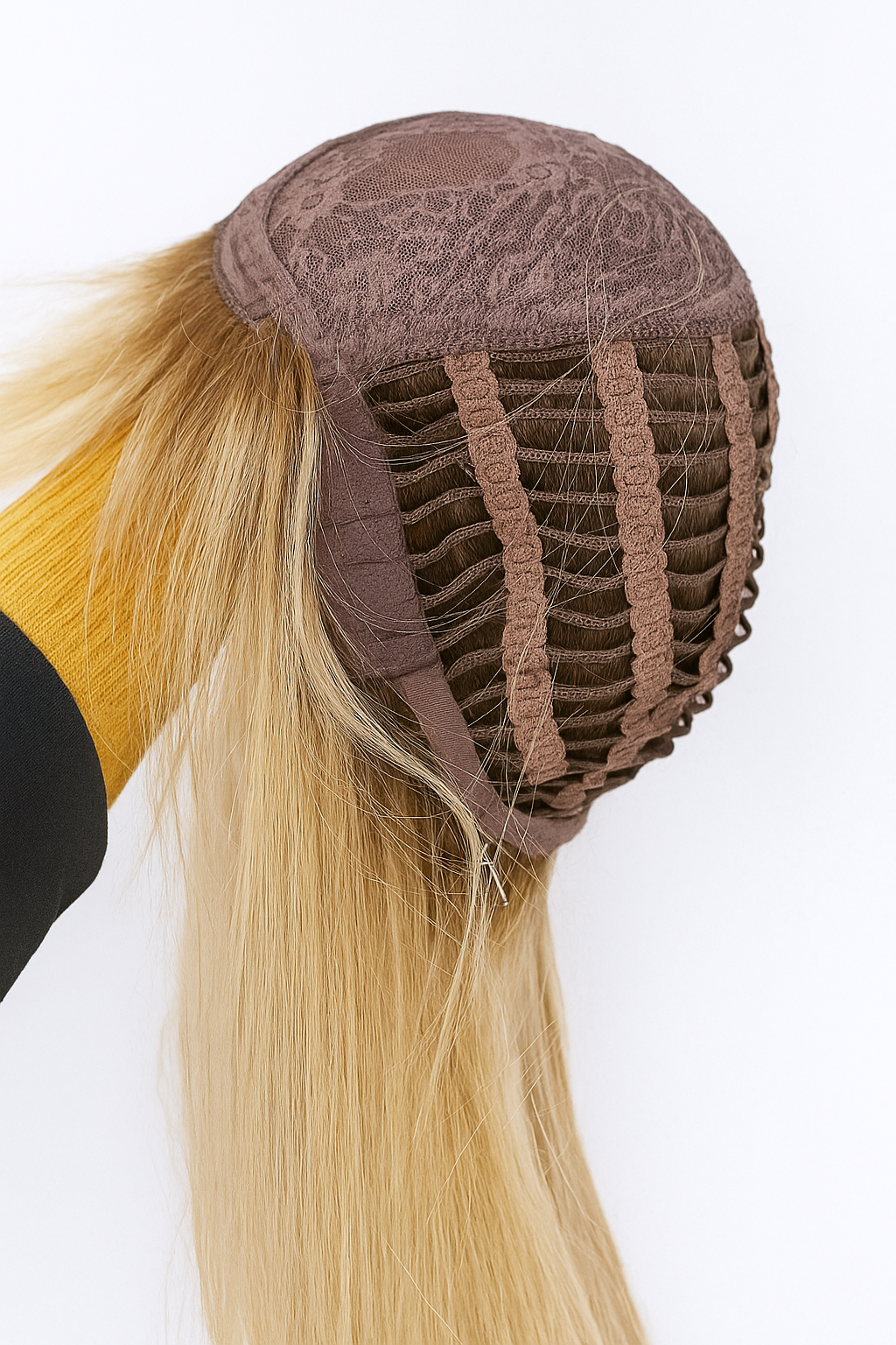 Peruka długa z grzywką blond Ella  TT12/6133 , 48cm -Termohair + kolory