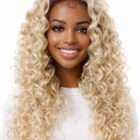 Peruka afro loki , mokra włoszka blond z efektem odrostu na mikroskórze bez grzywki -Margaritta -55cm Peruka afro loki , mokra włoszka blond z efektem odrostu na mikroskórze bez grzywki -Margaritta -55cm