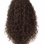 Peruka afro loki , mokra włoszka na mikroskórze bez grzywki  w kolorze brązowym -Margaritta -55cm