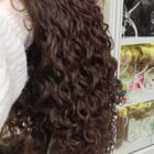 Peruka afro loki , mokra włoszka na mikroskórze bez grzywki  w kolorze brązowym -Margaritta -55cm