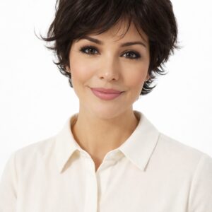 Krótka peruka z grzywką Maya w kolorze 4/6  +inne  kolory Heat resistance fiber