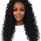 Peruka afro loki , mokra włoszka na mikroskórze bez grzywki w kolorze czarnym-Margaritta -55cm Peruka afro loki , mokra włoszka na mikroskórze bez grzywki w kolorze czarnym-Margaritta -55cm