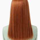 Długa peruka z grzywką  w kolorze terracota   350j -40cm